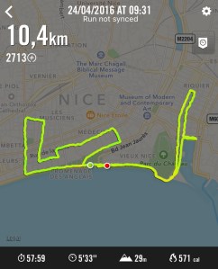 trajet nike running course hoke one one nice 2016
